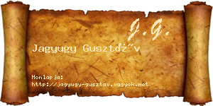 Jagyugy Gusztáv névjegykártya